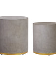 Linea Ring Accent Table Set - Gold Outdoor End Tables