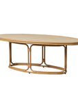 Riviera Oval Outdoor Cocktail Table-Outdoor Coffee Tables-Lloyd Flanders-LOOMLAN