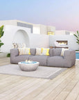 Luanda Middle Chair Gray-Outdoor Modulars-Zuo Modern-LOOMLAN