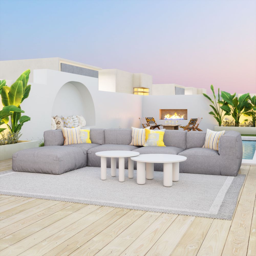 Zuo Modern Luanda Olefin Fabric Outdoor Ottoman