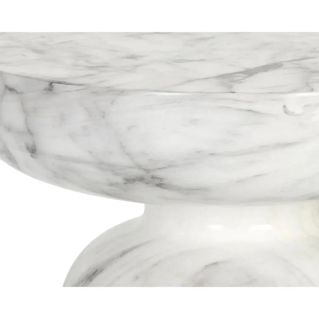 SUNPAN Lucida Concrete Outdoor Round End Table