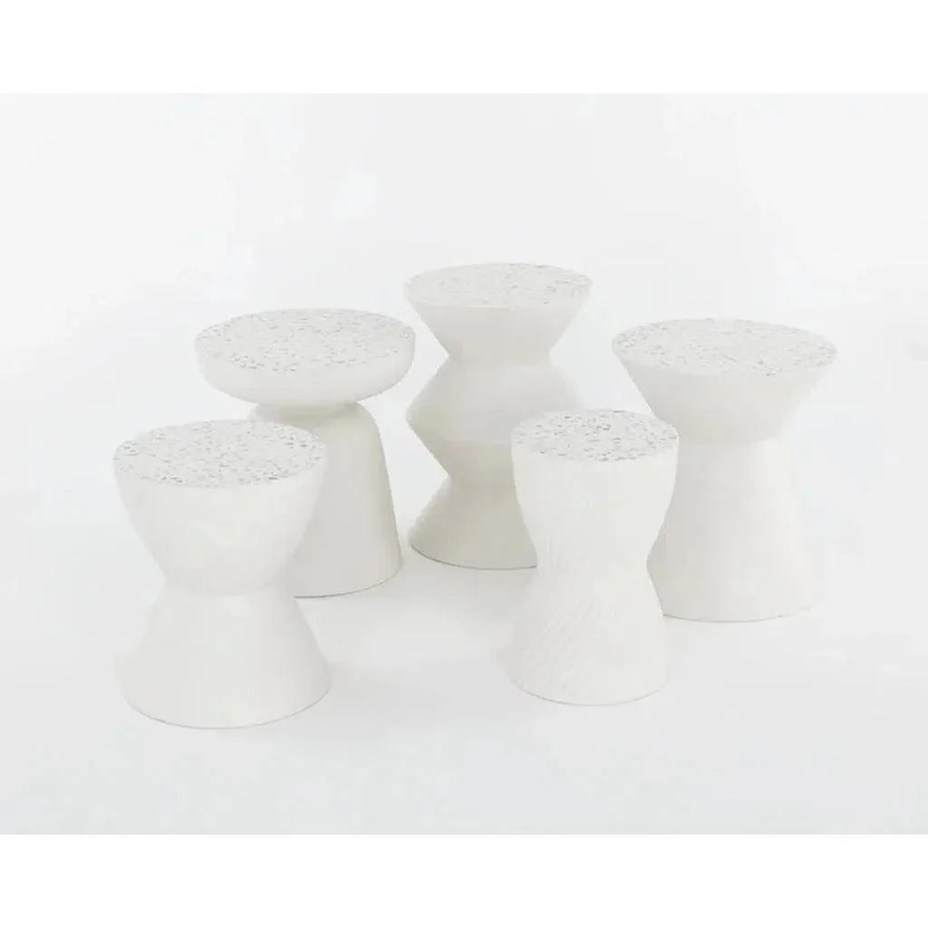 SUNPAN Lucida Concrete Outdoor Round End Table