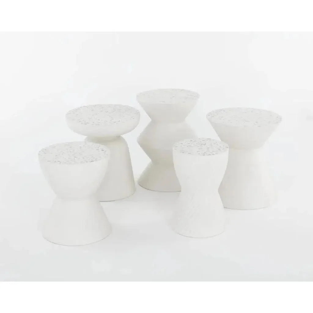 SUNPAN Lucida Concrete Outdoor Round End Table