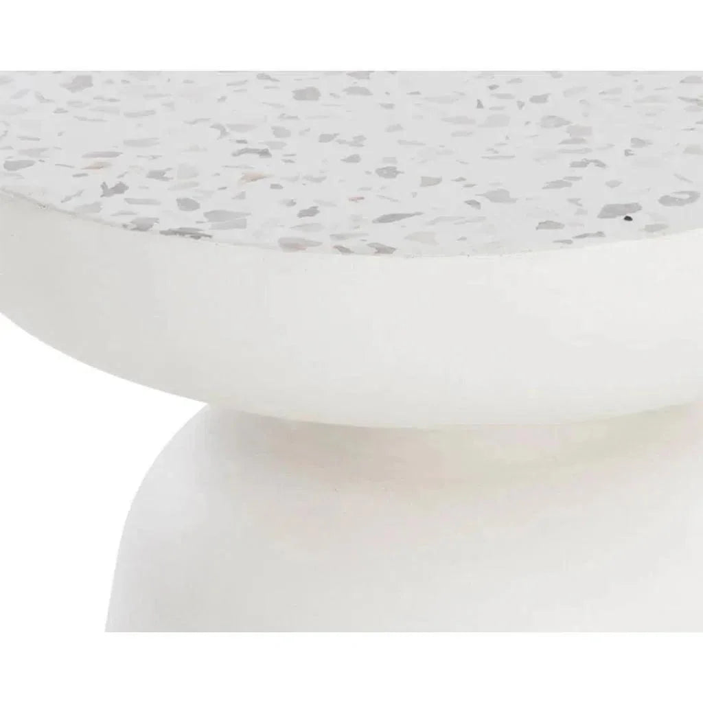 SUNPAN Lucida Concrete Outdoor Round End Table
