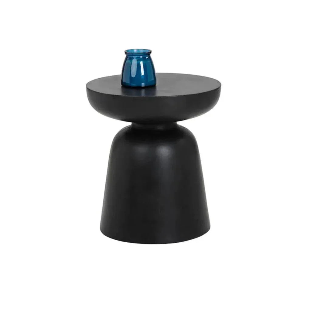 SUNPAN Lucida Concrete Outdoor Round End Table
