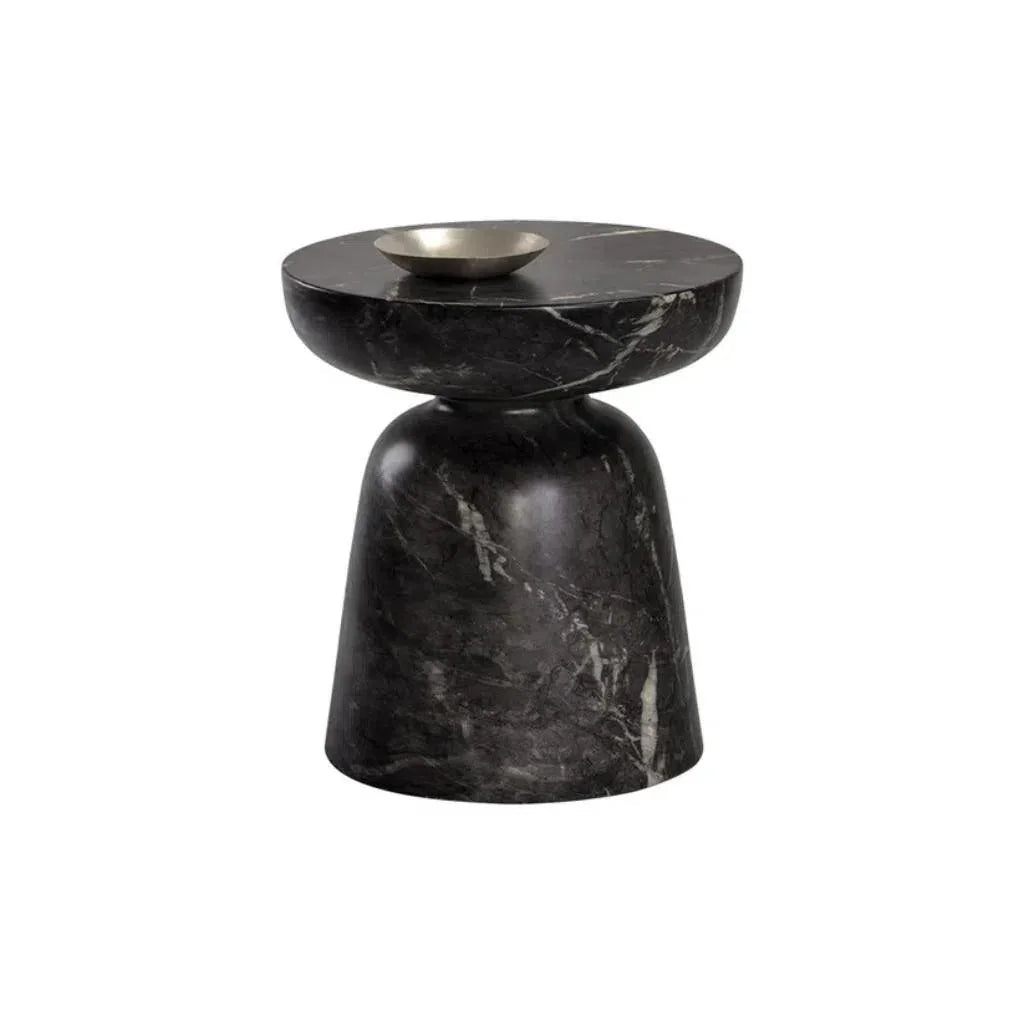 SUNPAN Lucida Concrete Outdoor Round End Table