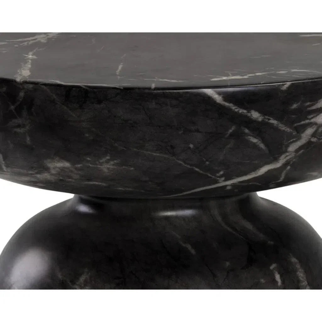 SUNPAN Lucida Concrete Outdoor Round End Table