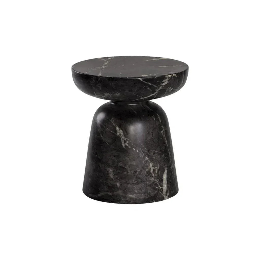 SUNPAN Lucida Concrete Outdoor Round End Table