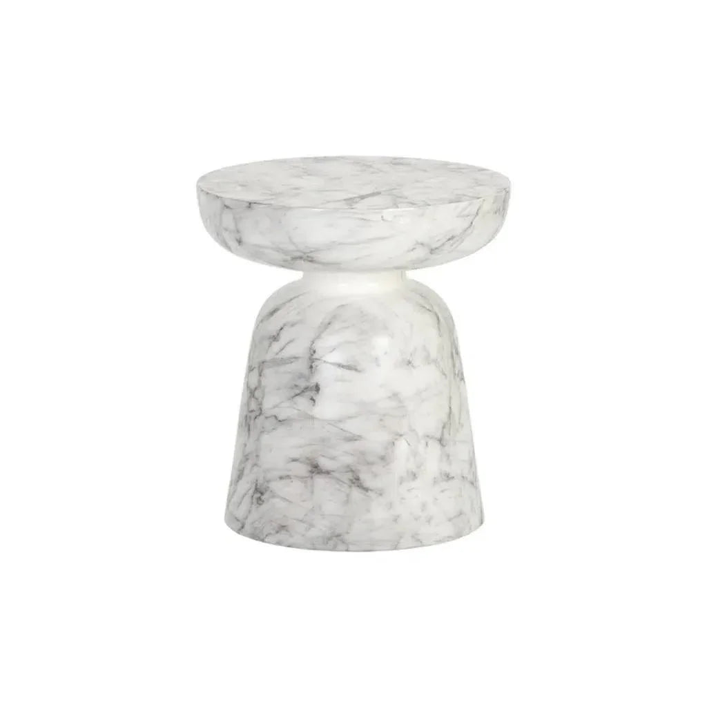 SUNPAN Lucida Concrete Outdoor Round End Table