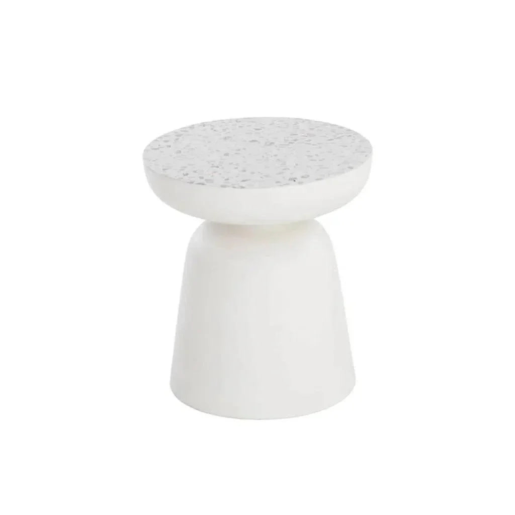 SUNPAN Lucida Concrete Outdoor Round End Table