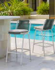 Zuo Modern Luft Olefin Fabric Outdoor Barstool 2PC