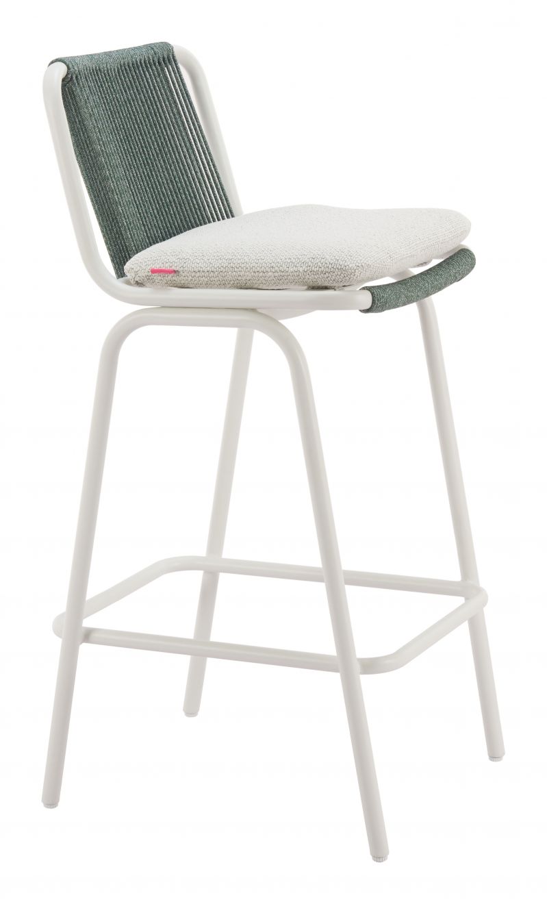 Zuo Modern Luft Olefin Fabric Outdoor Barstool 2PC