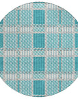 LOOMLAN Rugs Lunara Teal Washable Indoor-Outdoor Rug