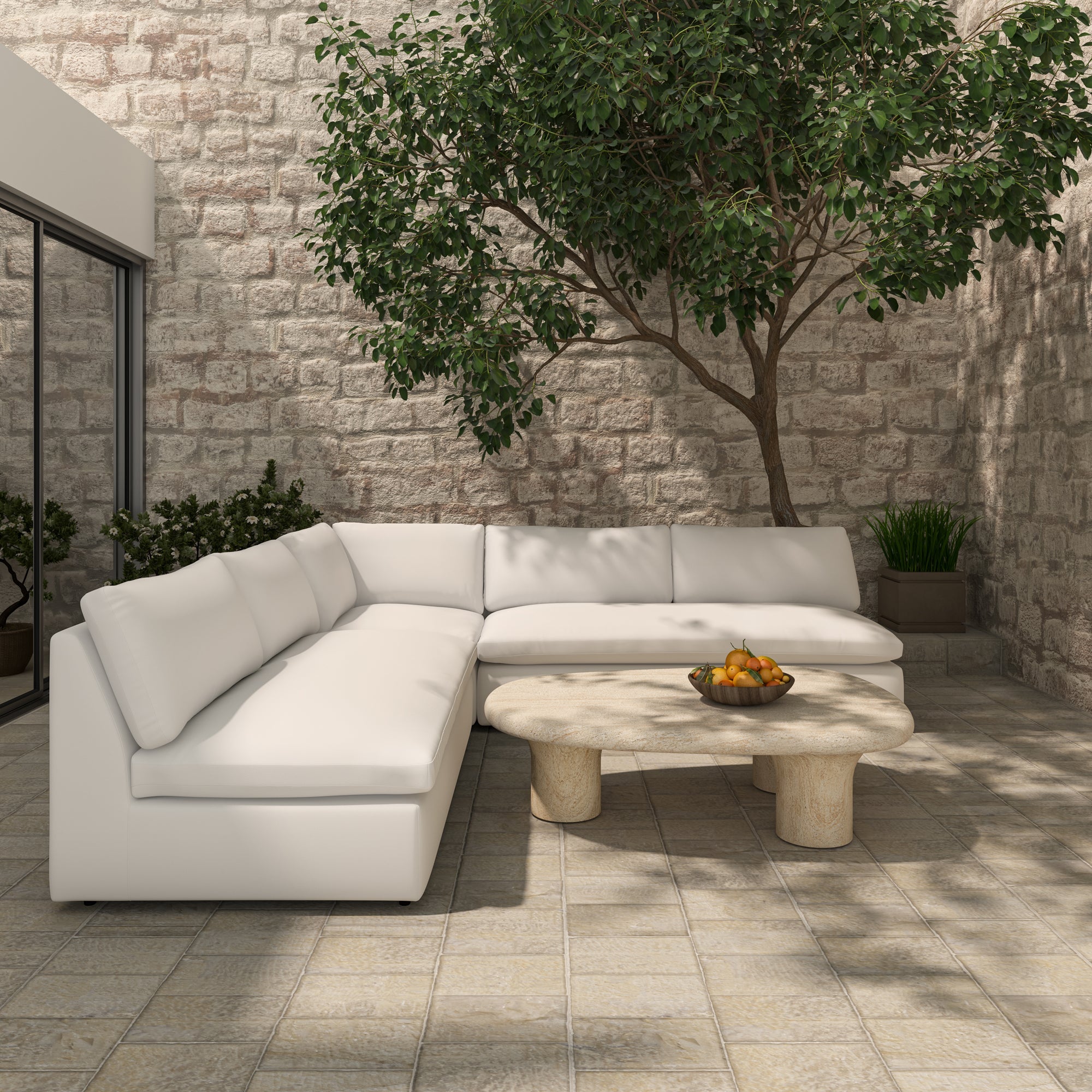 Miles Quick-Dry Foam Outdoor Corner Chair