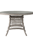 Mackinac 48" Round Umbrella Dining Table with Woven Top