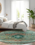 Addison Rugs Maeain Teal Washable Indoor-Outdoor Rug