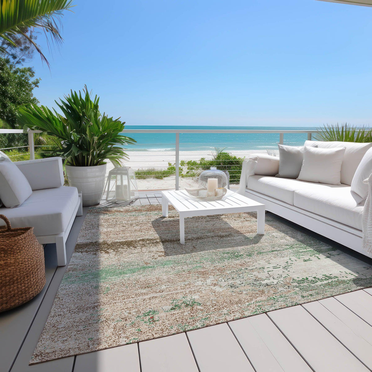 Addison Rugs Maeanor Brown Washable Indoor-Outdoor Rug