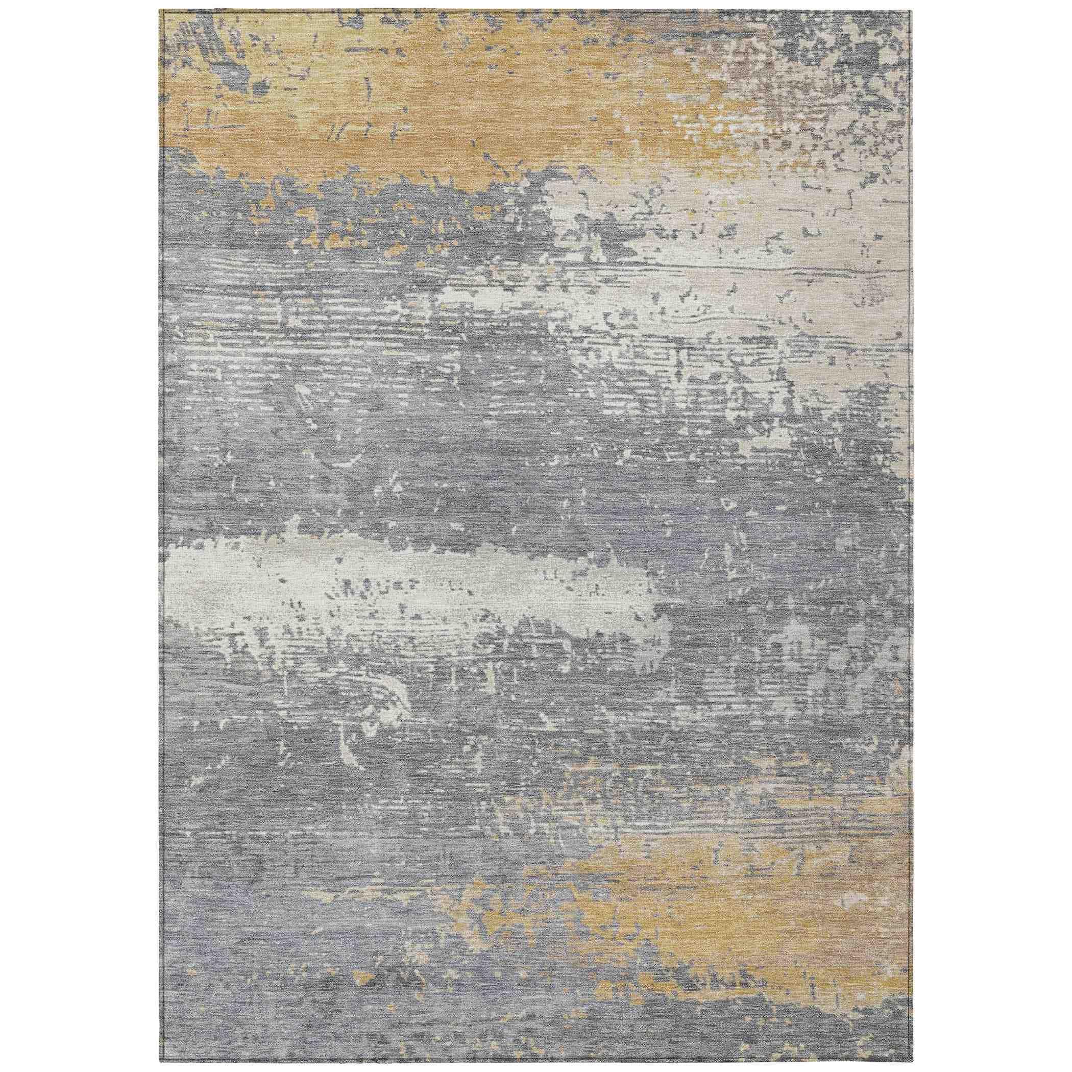Addison Rugs Maeanor Gold Washable Indoor-Outdoor Rug