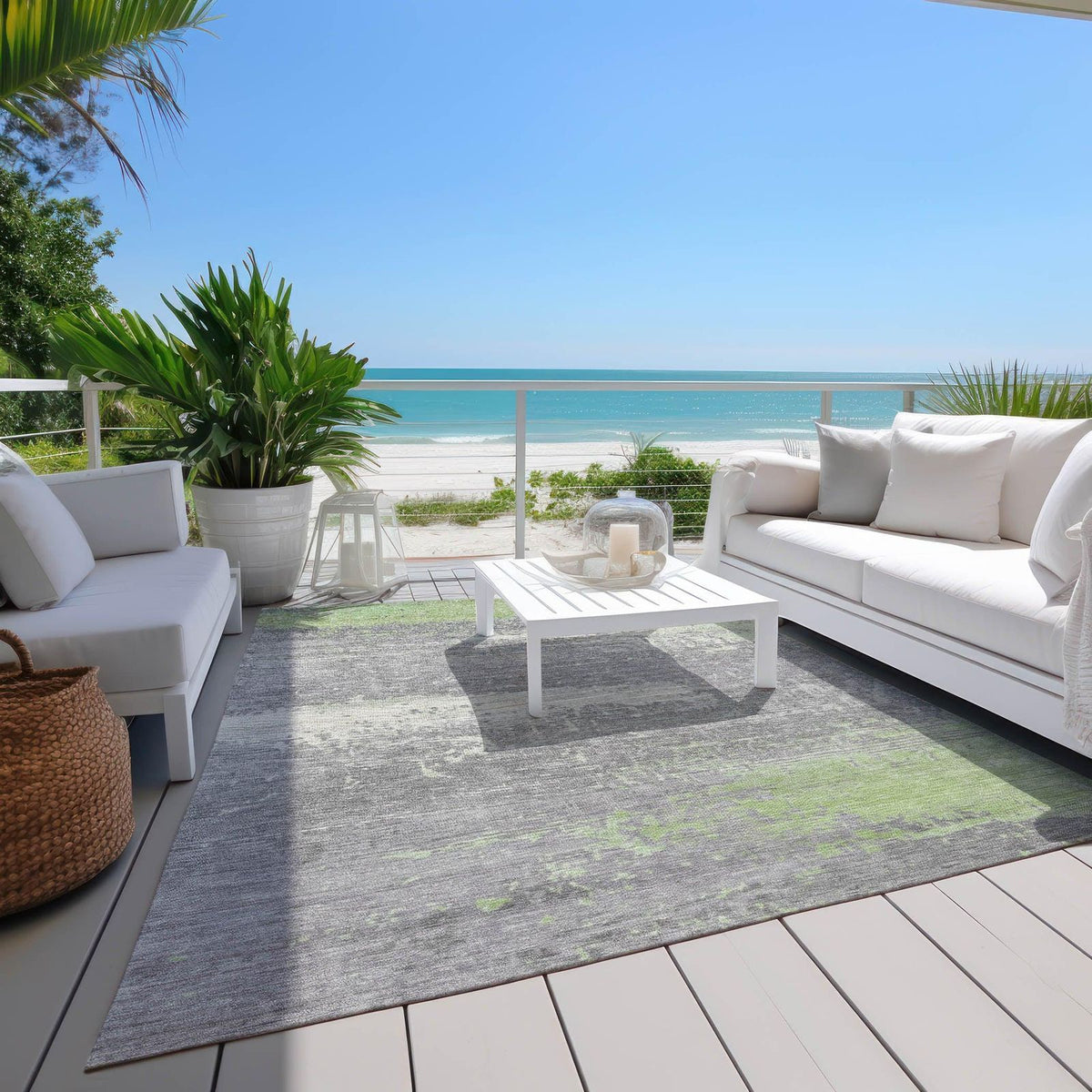 Addison Rugs Maeanor Green Washable Indoor-Outdoor Rug