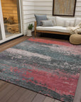 Maeanor Orange Washable Indoor-Outdoor Rug