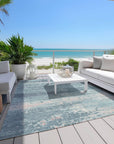 Addison Rugs Maeara Teal Washable Indoor-Outdoor Rug