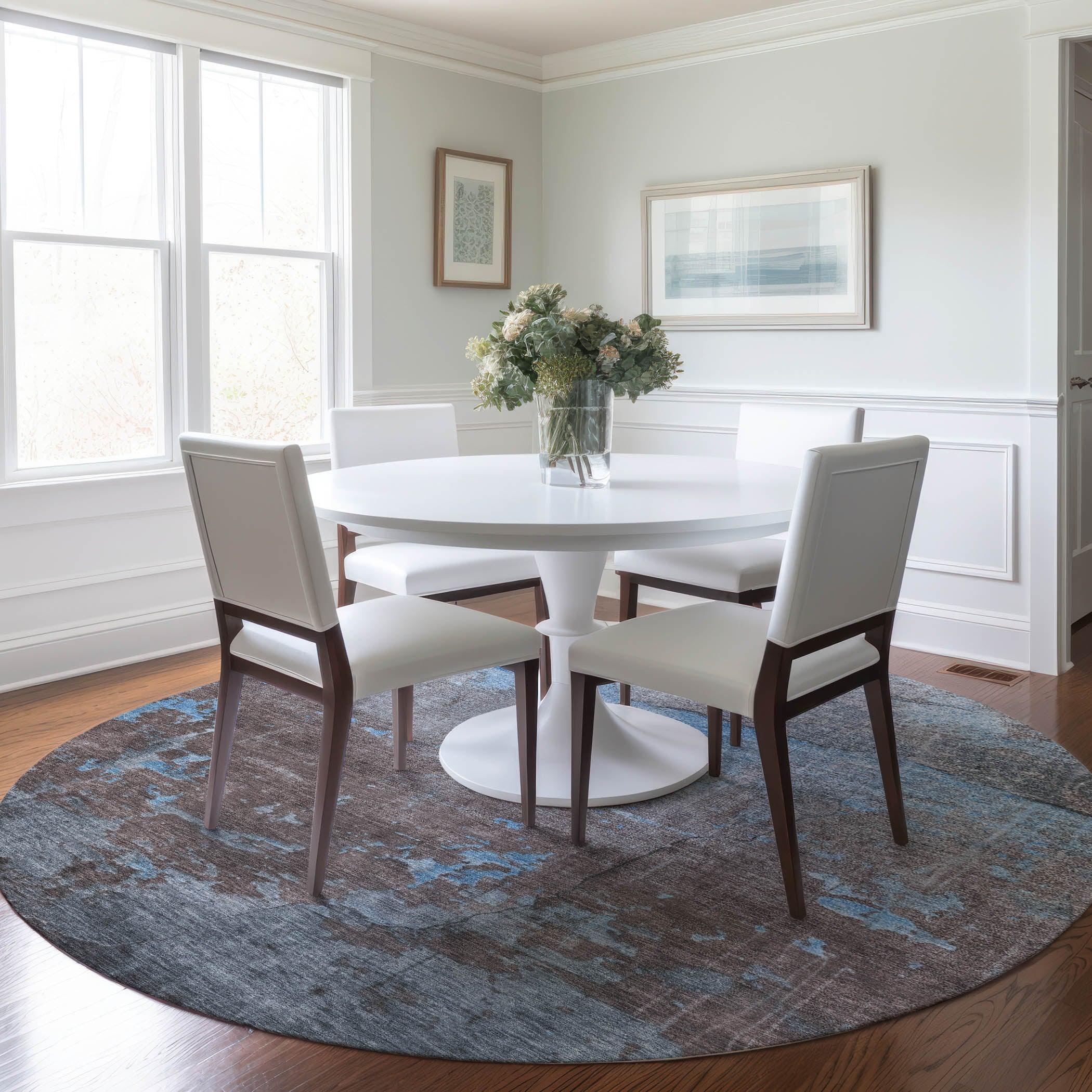 Addison Rugs Maeel Blue Washable Indoor-Outdoor Rug