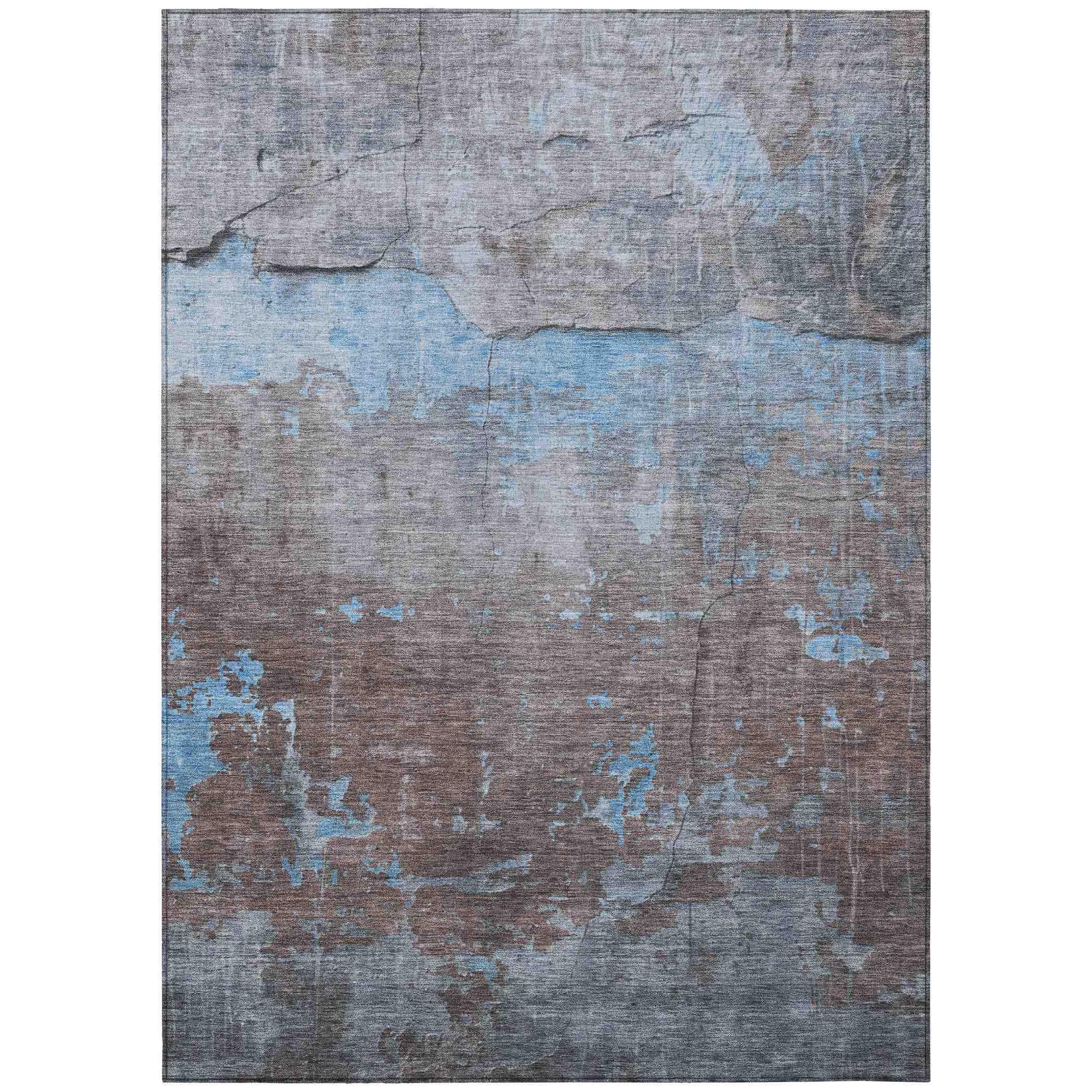 Addison Rugs Maeel Blue Washable Indoor-Outdoor Rug
