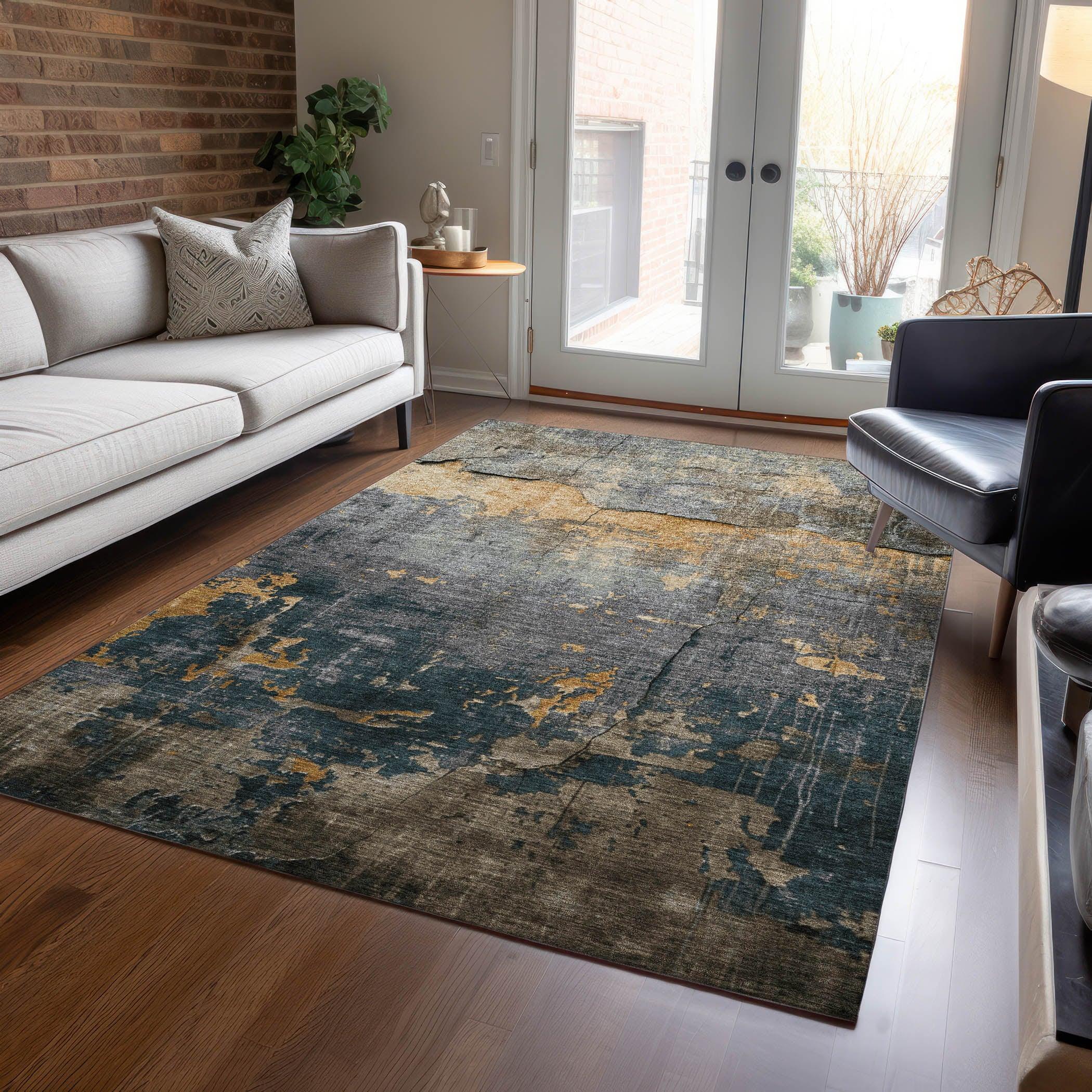 Addison Rugs Maeel Gray Washable Indoor-Outdoor Rug