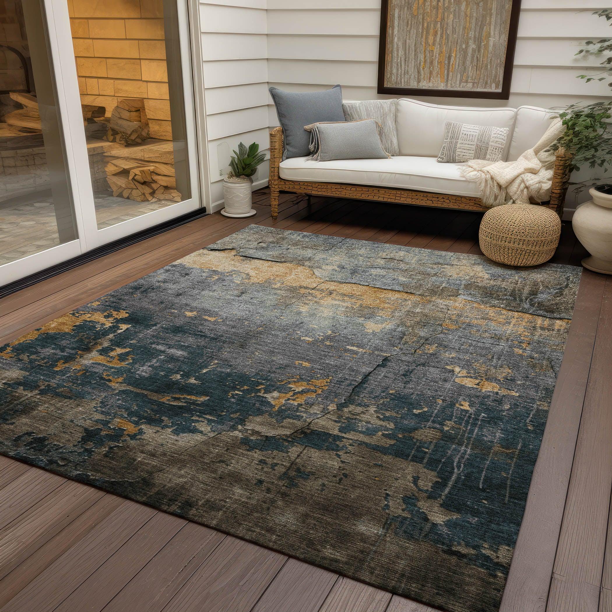 Addison Rugs Maeel Gray Washable Indoor-Outdoor Rug