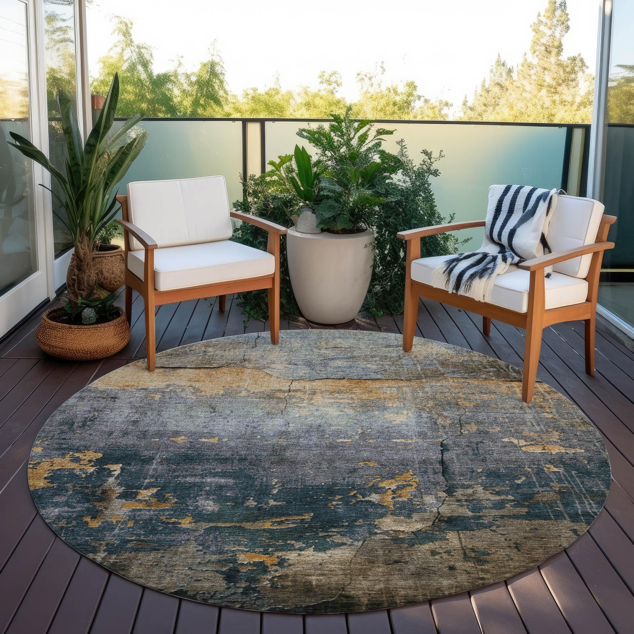 Addison Rugs Maeel Gray Washable Indoor-Outdoor Rug