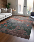 Addison Rugs Maeel Orange Washable Indoor-Outdoor Rug