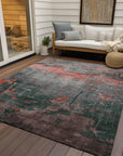 Addison Rugs Maeel Orange Washable Indoor-Outdoor Rug