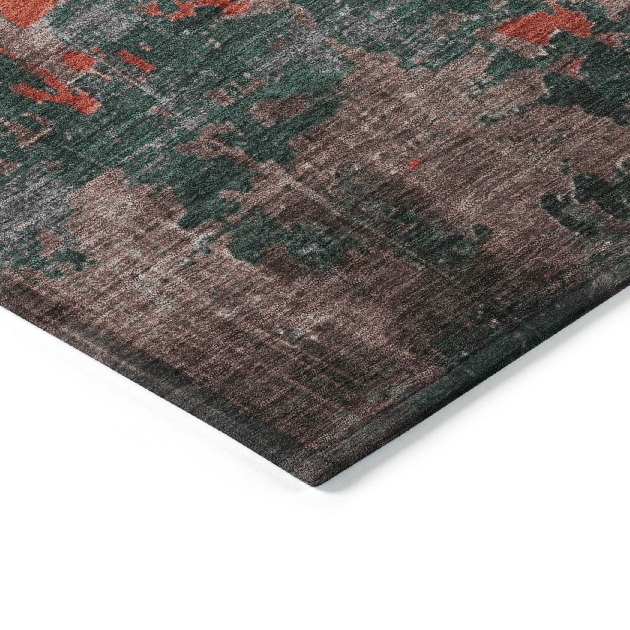 Addison Rugs Maeel Orange Washable Indoor-Outdoor Rug