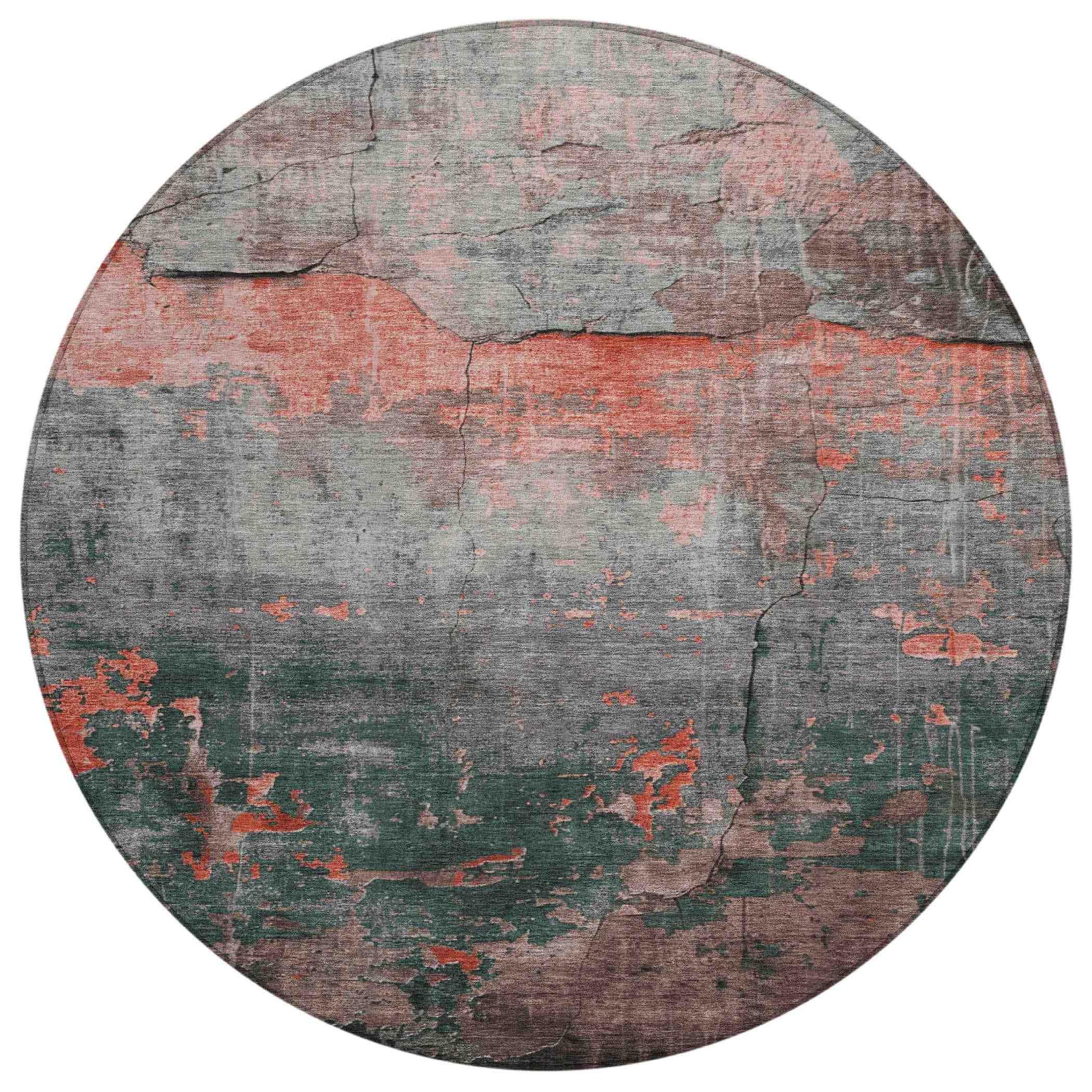 Addison Rugs Maeel Orange Washable Indoor-Outdoor Rug
