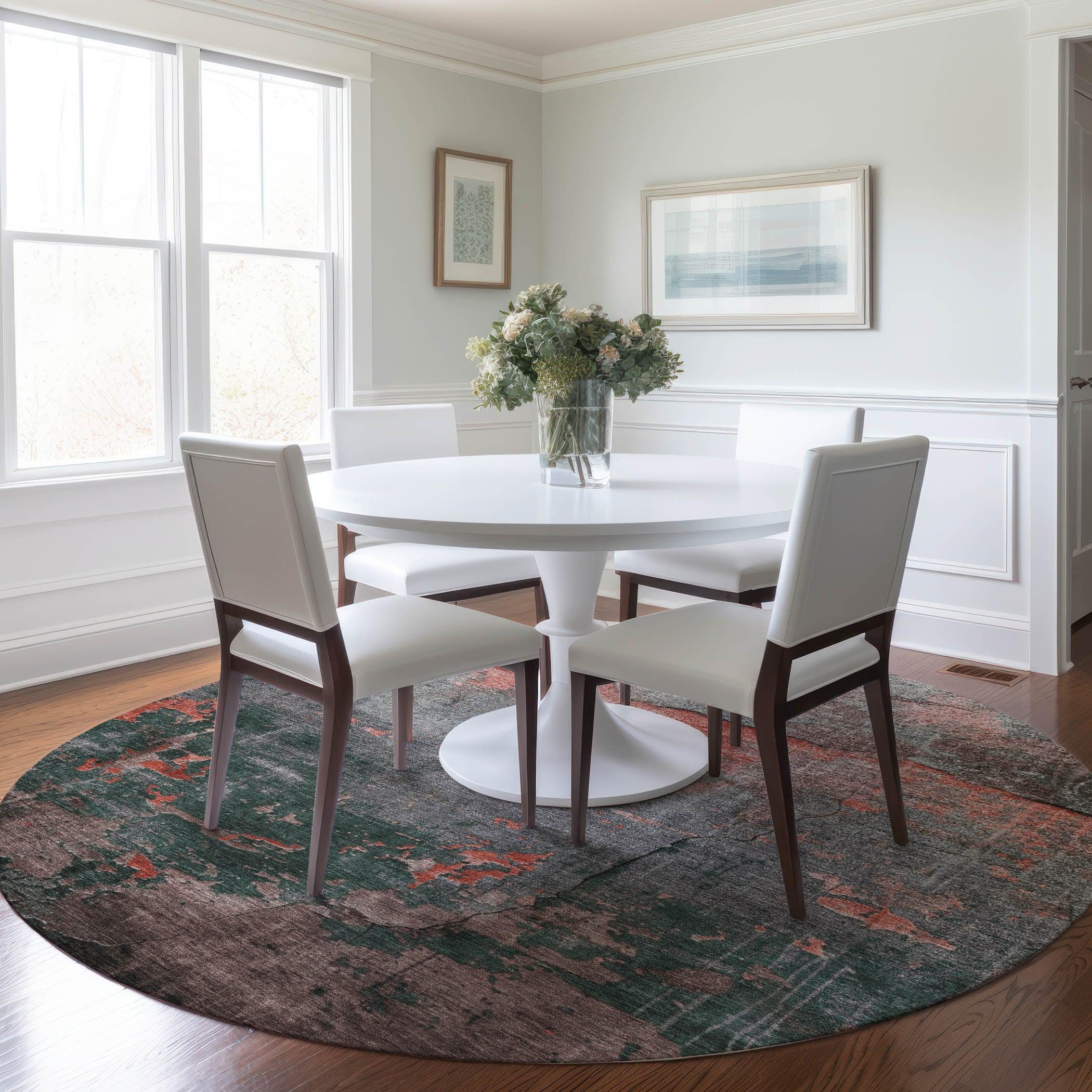 Addison Rugs Maeel Orange Washable Indoor-Outdoor Rug