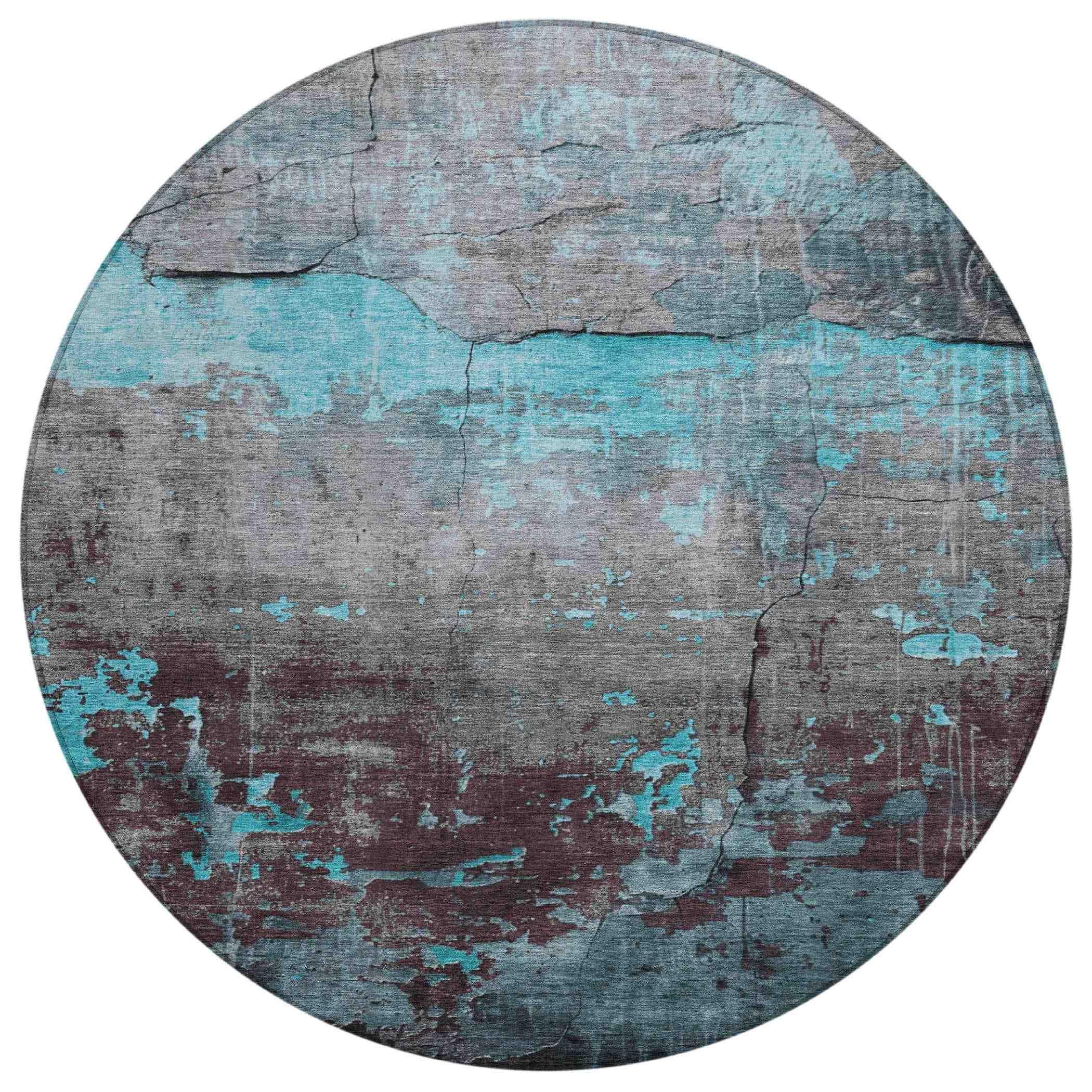 Addison Rugs Maeel Teal Washable Indoor-Outdoor Rug