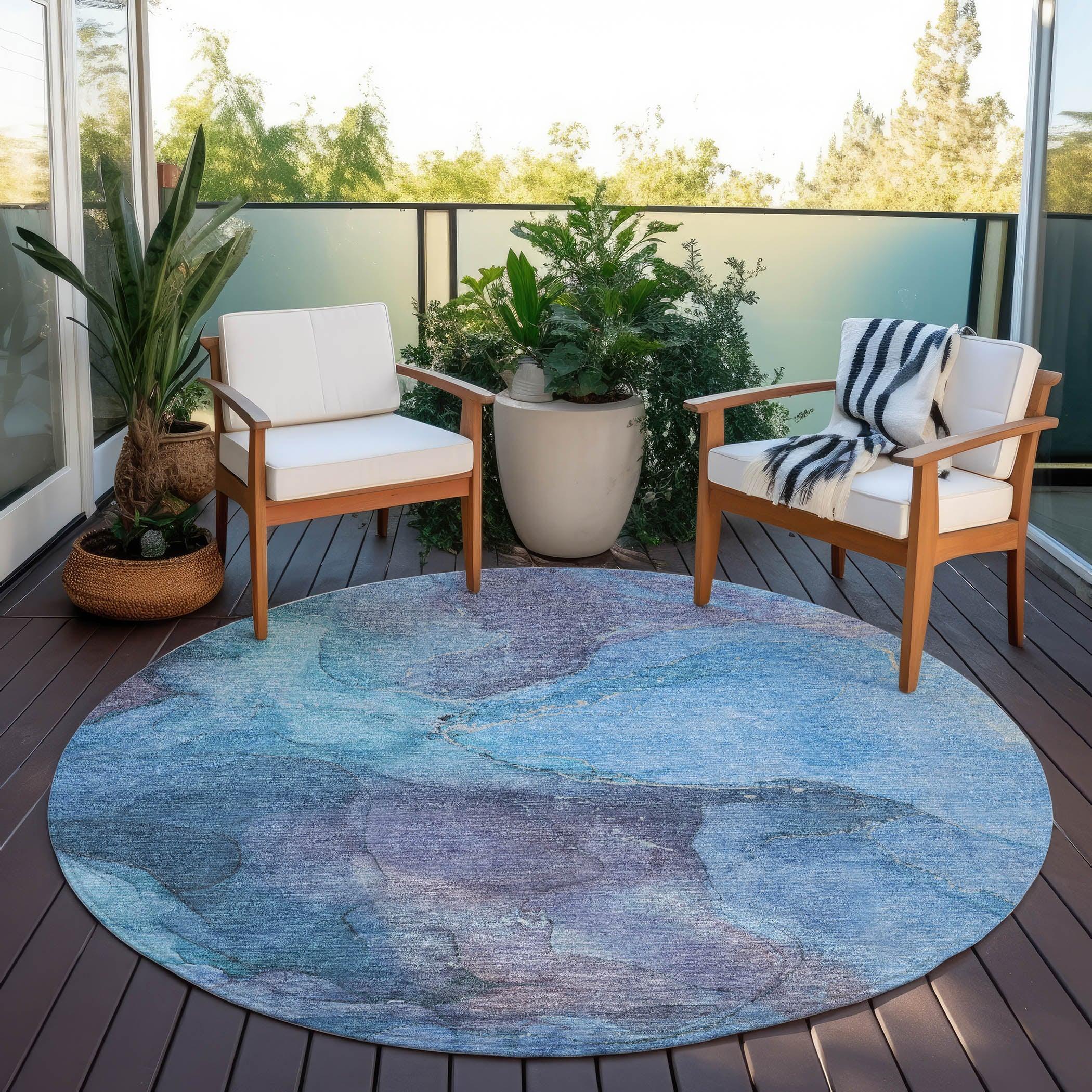 Addison Rugs Maeira Blue Washable Indoor-Outdoor Rug