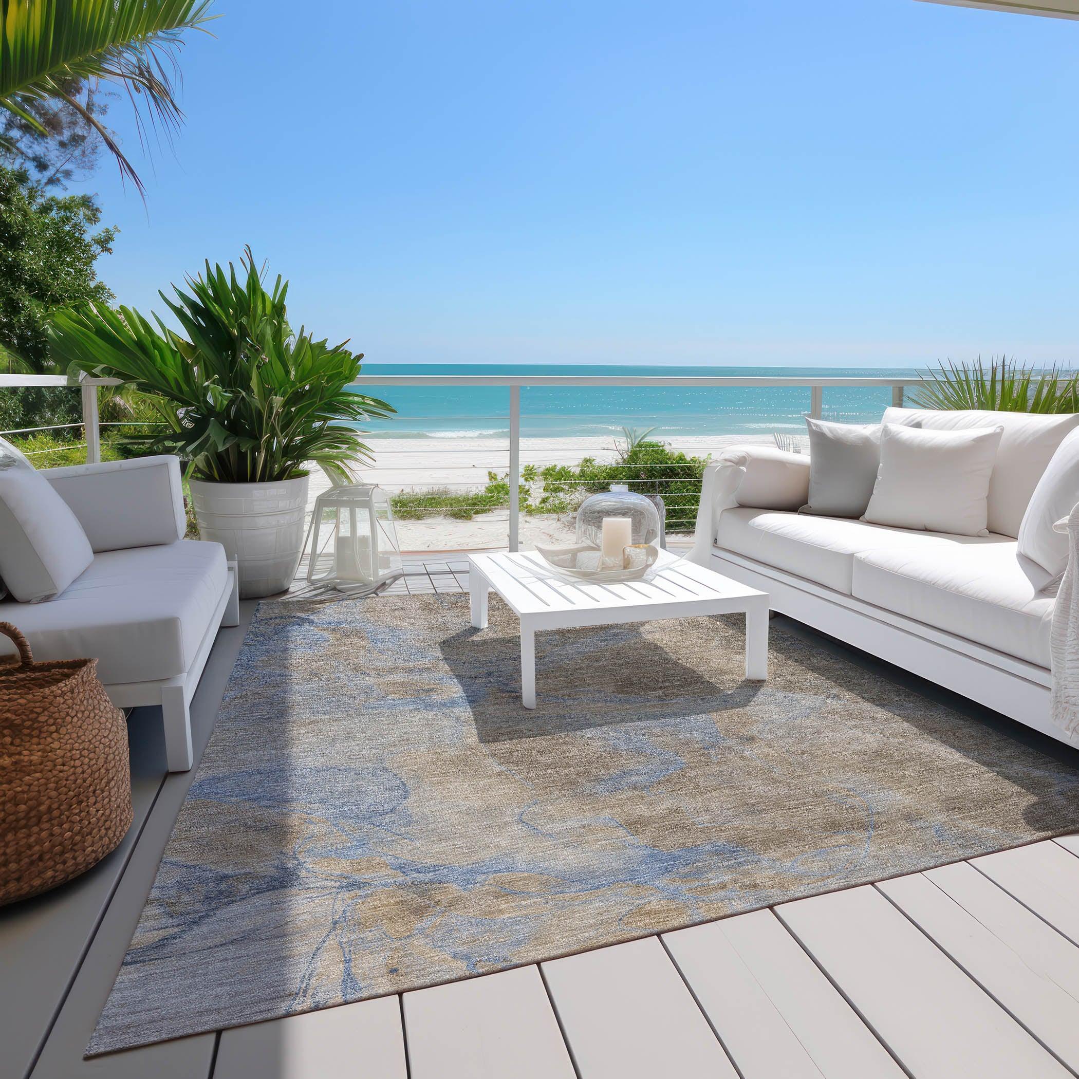 Addison Rugs Maeira Brown Washable Indoor-Outdoor Rug