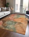Addison Rugs Maeira Orange Washable Indoor-Outdoor Rug