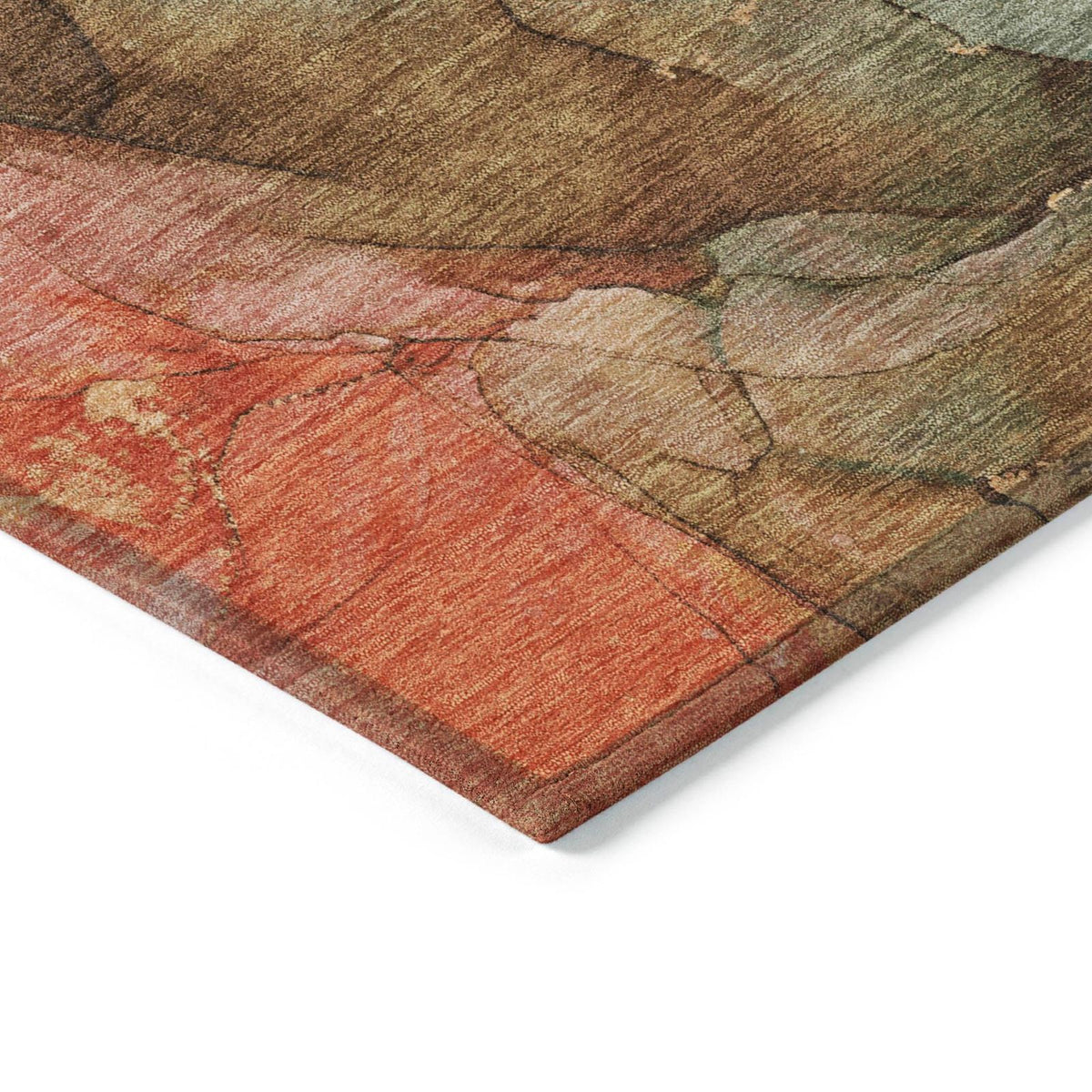 Addison Rugs Maeira Orange Washable Indoor-Outdoor Rug