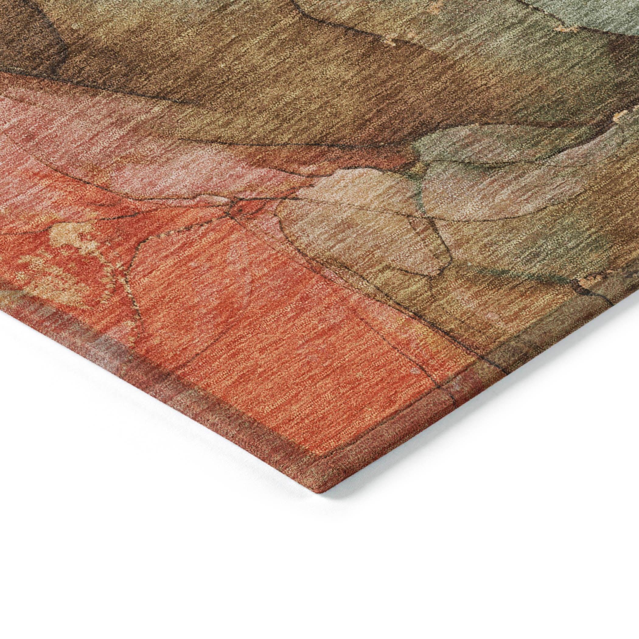 Addison Rugs Maeira Orange Washable Indoor-Outdoor Rug