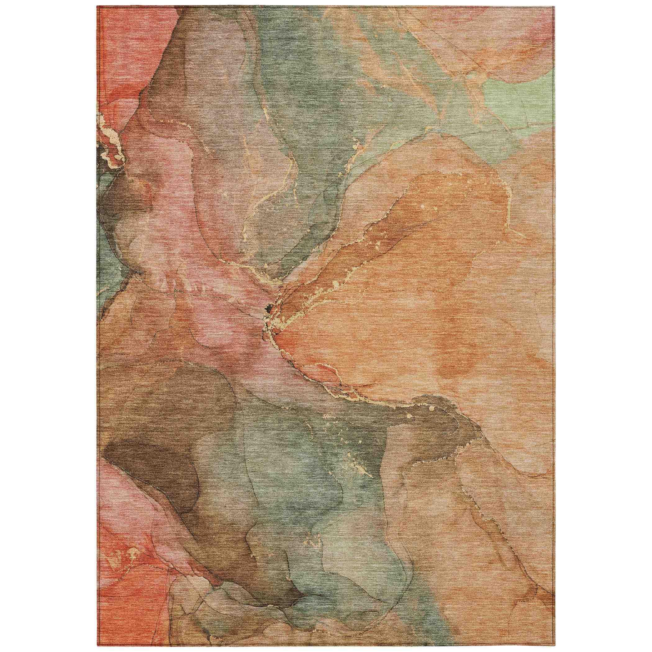Addison Rugs Maeira Orange Washable Indoor-Outdoor Rug