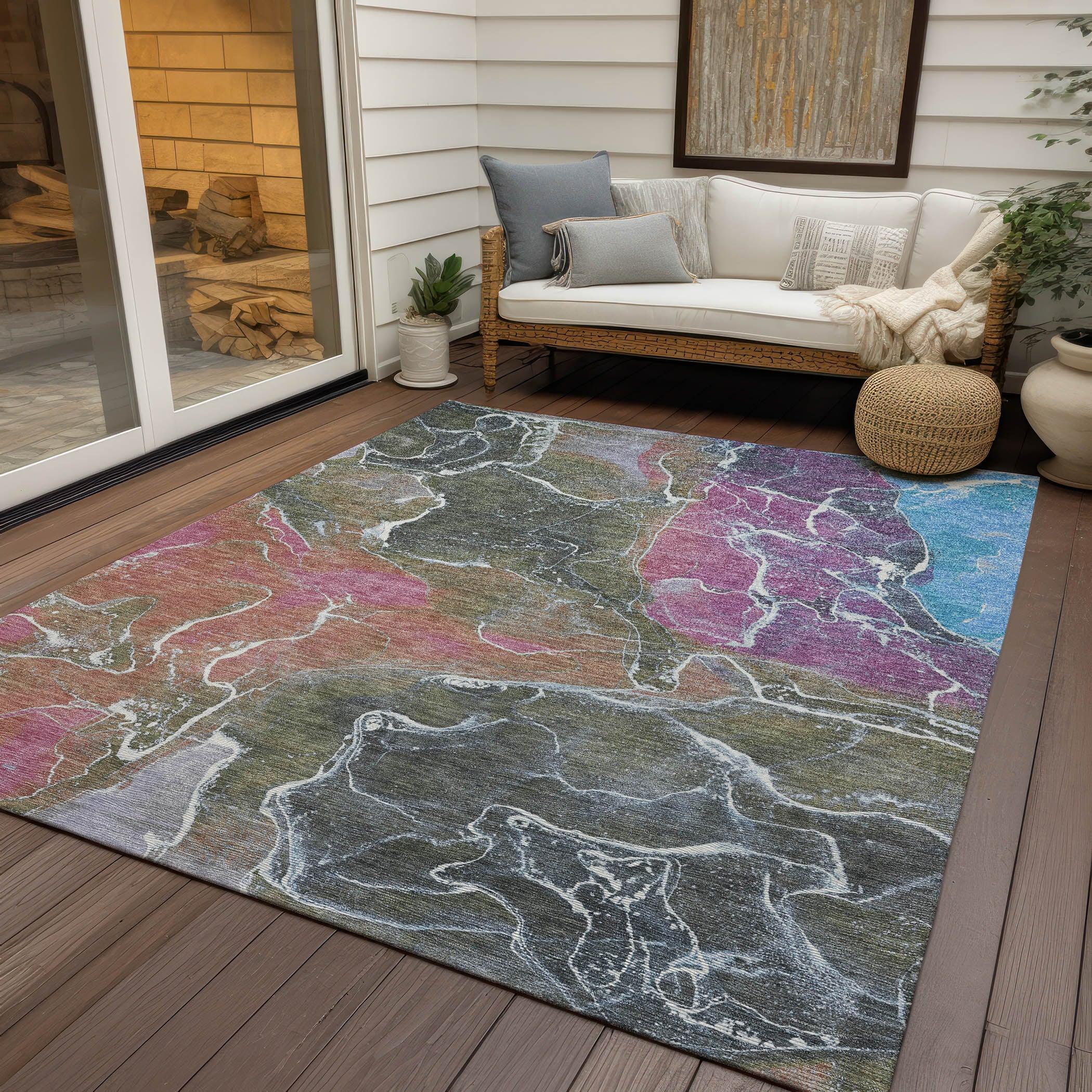 Addison Rugs Maeon Brown Washable Indoor-Outdoor Rug
