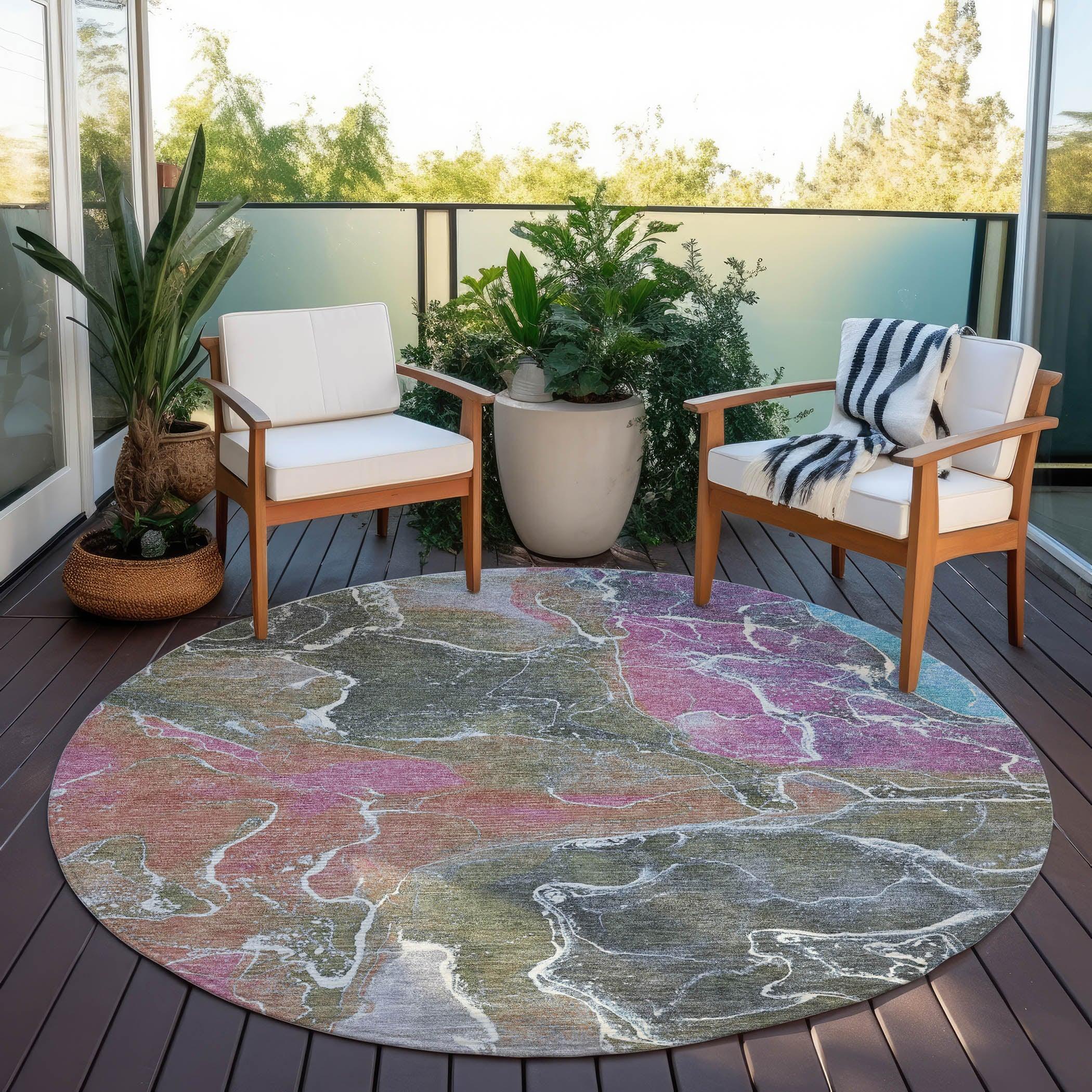 Addison Rugs Maeon Brown Washable Indoor-Outdoor Rug