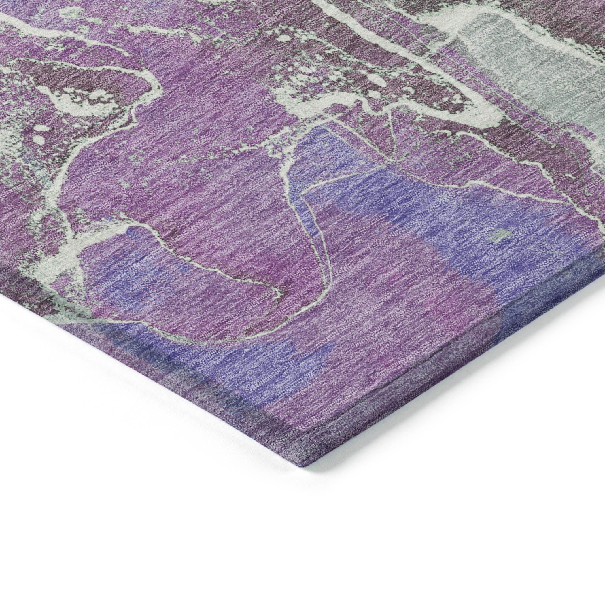 Addison Rugs Maeon Purple Washable Indoor-Outdoor Rug