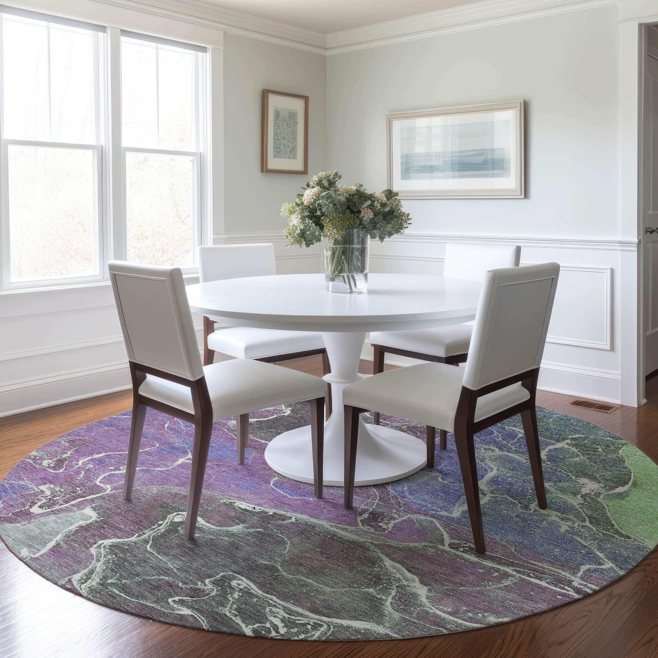 Addison Rugs Maeon Purple Washable Indoor-Outdoor Rug
