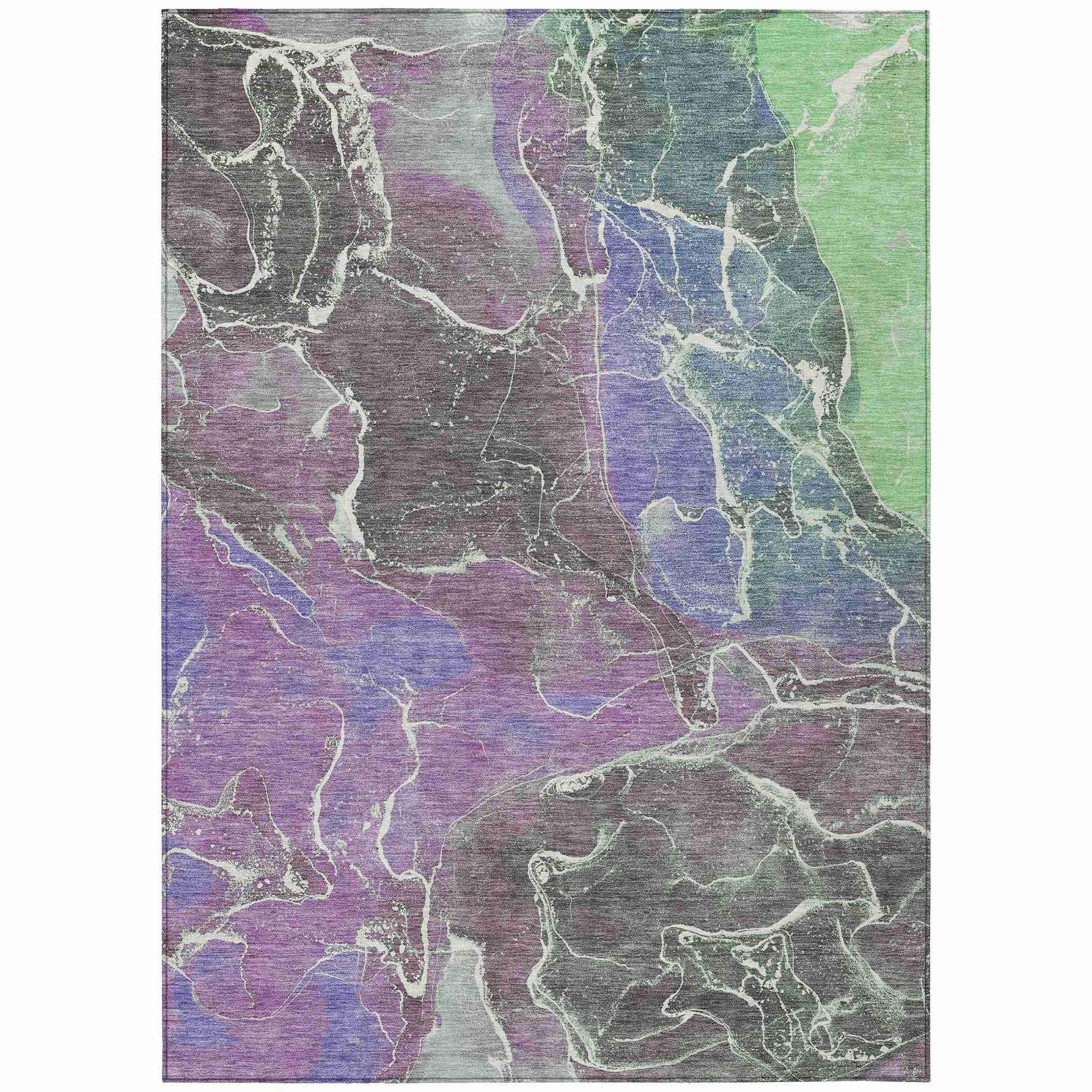 Addison Rugs Maeon Purple Washable Indoor-Outdoor Rug