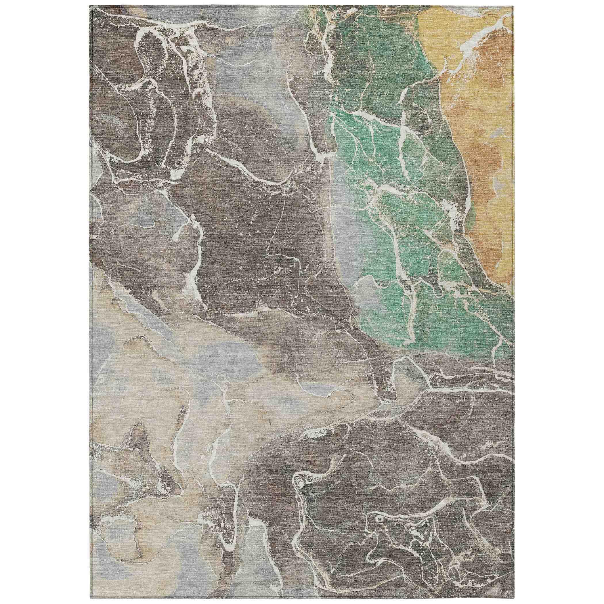 Addison Rugs Maeon Taupe Washable Indoor-Outdoor Rug