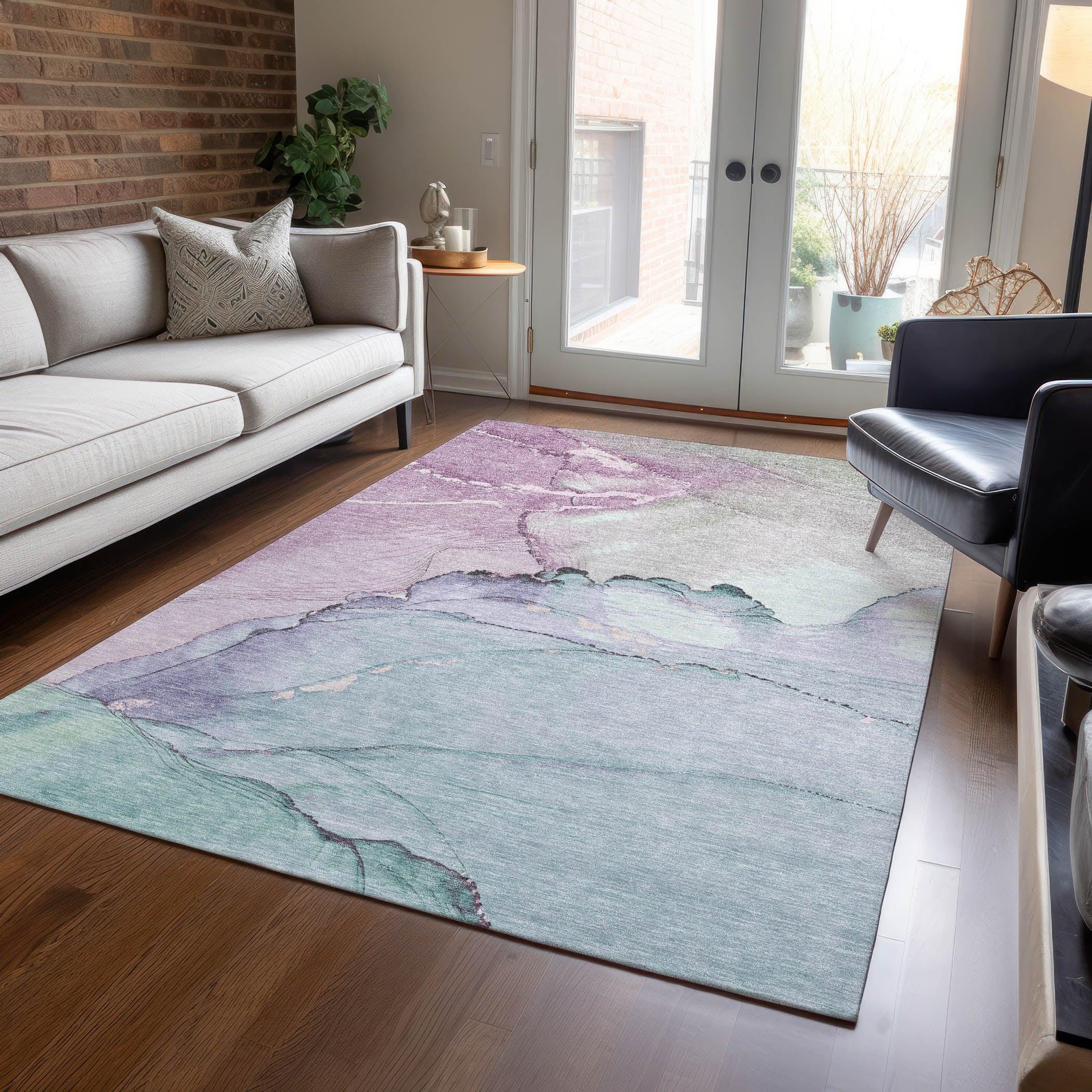 Addison Rugs Maeora Blue Washable Indoor-Outdoor Rug