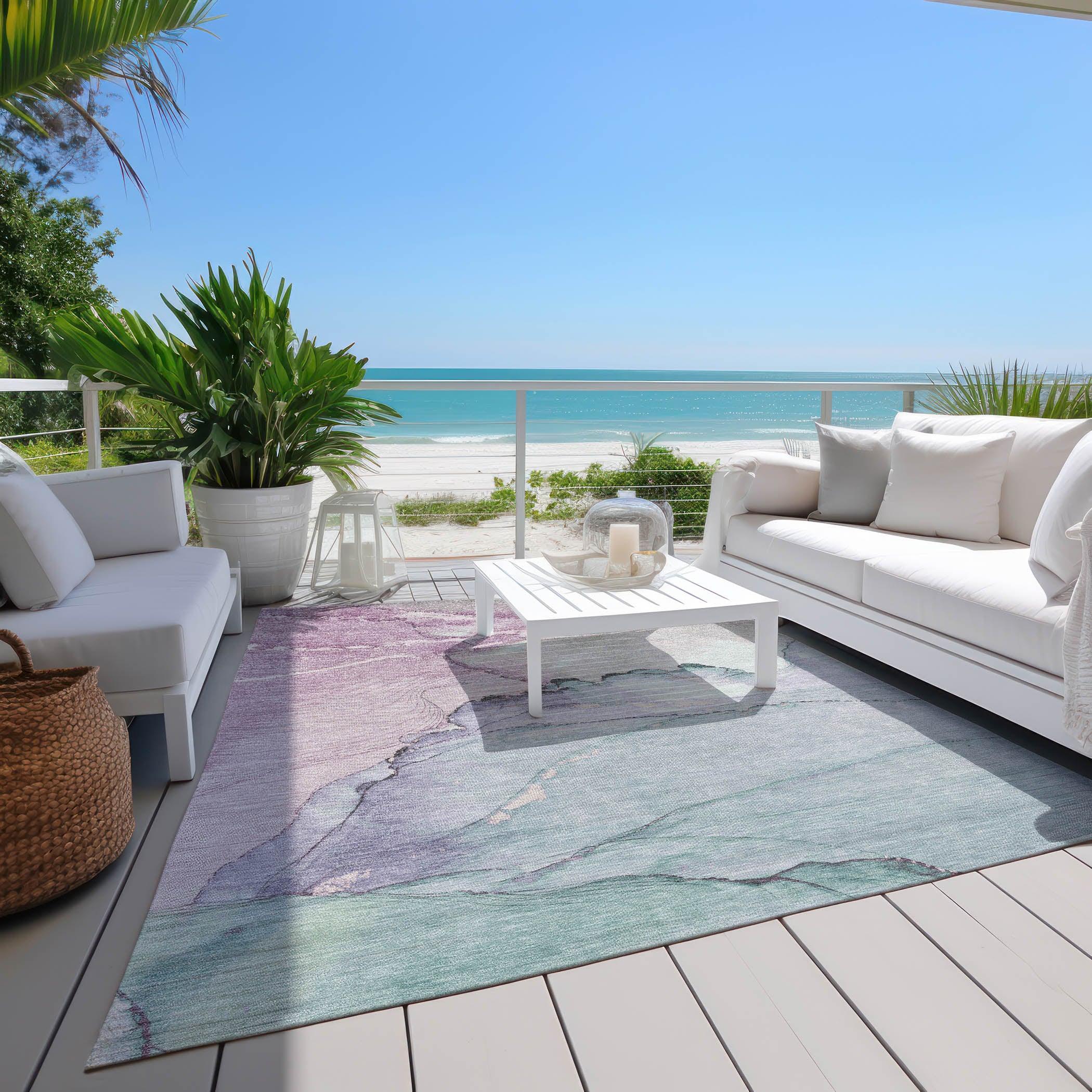 Addison Rugs Maeora Blue Washable Indoor-Outdoor Rug